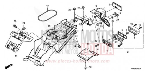 PANNEAU INFERIEUR CBR125RSF de 2015